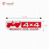 TANTRA Premium Jeep 4x4 Metal Car Sticker - Durable & Stylish Auto Emblem for Vehicles - Customizable Designs - Easy Installation - Weather-Resistant & Long-Lasting