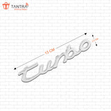 TANTRA Premium Turbo Metal Car Sticker - Durable & Stylish Auto Emblem for Vehicles - Customizable Designs - Easy Installation - Weather-Resistant & Long-Lasting