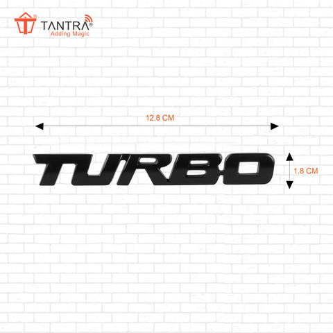 TANTRA Premium Turbo Metal Car Sticker - Durable & Stylish Auto Emblem for Vehicles - Customizable Designs - Easy Installation - Weather-Resistant & Long-Lasting