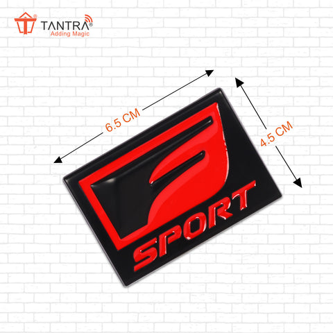 TANTRA Premium Fsport Metal Car Sticker - Durable & Stylish Auto Emblem for Vehicles - Customizable Designs - Easy Installation - Weather-Resistant & Long-Lasting