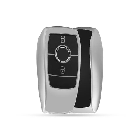 TANTRA TPU Key Cover  Compatible with Mercedes 2 Button Flip Key (Grey)