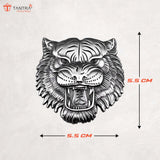 TANTRA Premium Tiger Metal Car Sticker - Durable & Stylish Auto Emblem for Vehicles - Customizable Designs - Easy Installation - Weather-Resistant & Long-Lasting Silver SIA432