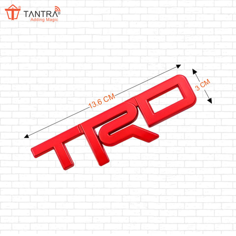 TANTRA Premium TRD Metal Car Sticker - Durable & Stylish Auto Emblem for Vehicles - Customizable Designs - Easy Installation - Weather-Resistant & Long-Lasting