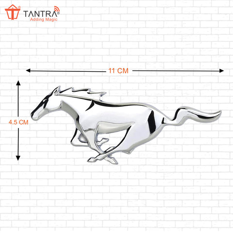 TANTRA Premium Horse Metal Car Sticker - Durable & Stylish Auto Emblem for Vehicles - Customizable Designs - Easy Installation - Weather-Resistant & Long-Lasting