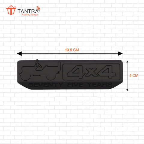 TANTRA Premium Jeep 4x4 Metal Car Sticker - Durable & Stylish Auto Emblem for Vehicles - Customizable Designs - Easy Installation - Weather-Resistant & Long-Lasting