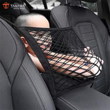 TANTRA Single-Pocket Car Mesh Organizer – Backseat Net Bag, Barrier for Pets & Kids, Tissue & Purse Holder, Driver Storage Pouch, Car Divider