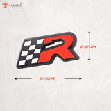 TANTRA Premium Flag R 3D Metal Car Sticker - Durable & Stylish Auto Emblem for Vehicles - Customizable Designs - Easy Installation - Weather-Resistant & Long-Lasting Multicolor SIA435