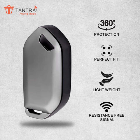 TANTRA TPU Key Cover Compatible With Kia  3 Button Flip Key (Grey)