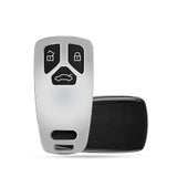 TANTRA TPU Key Cover Compatible with Audi Q5, A5, A8, Q7, A4, A6 3 Button Flip Key (Grey)