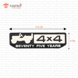 TANTRA Premium Jeep 4x4 Metal Car Sticker - Durable & Stylish Auto Emblem for Vehicles - Customizable Designs - Easy Installation - Weather-Resistant & Long-Lasting