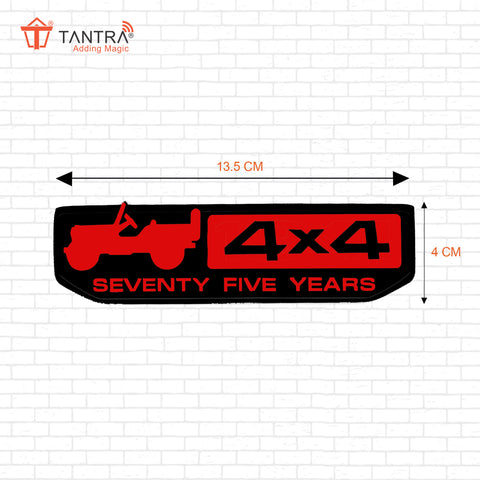 TANTRA Premium Jeep 4x4 Metal Car Sticker - Durable & Stylish Auto Emblem for Vehicles - Customizable Designs - Easy Installation - Weather-Resistant & Long-Lasting