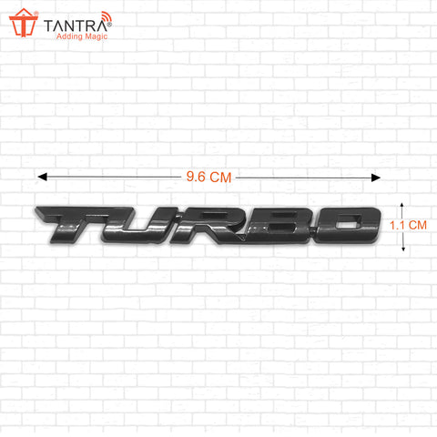 TANTRA Premium Turbo Metal Car Sticker - Durable & Stylish Auto Emblem for Vehicles - Customizable Designs - Easy Installation - Weather-Resistant & Long-Lasting