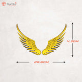 TANTRA Premium Angel Wings Metal Car Sticker - Durable & Stylish Auto Emblem for Vehicles - Customizable Designs - Easy Installation - Weather-Resistant & Long-Lasting Gold SIA438