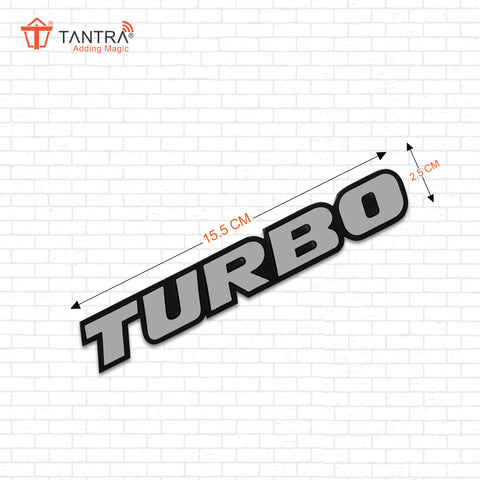 TANTRA Premium Turbo Metal Car Sticker - Durable & Stylish Auto Emblem for Vehicles - Customizable Designs - Easy Installation - Weather-Resistant & Long-Lasting