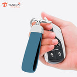 TANTRA Premium Leather Keychain - Stylish Genuine Leather Key Ring for All Car Key Durable & Elegant Key Holder