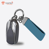 TANTRA Premium Leather Keychain - Stylish Genuine Leather Key Ring for All Car Key Durable & Elegant Key Holder (Pack of 2)