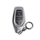 TANTRA Premium TPU Smart Key Cover and Round Key Chain Compatible With Mahindra XUV 500 3 Button Smart Key | Full Protection Soft TPU Key Case Cover | Scratch Resistant Premium Finish