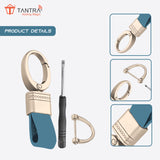 TANTRA Premium Leather Keychain - Stylish Genuine Leather Key Ring for All Car Key Durable & Elegant Key Holder (Pack of 2)