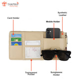 TANTRA Car Sun Visor Organizer – Premium Quality & Stylish Storage Solution (Beige)