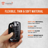 TANTRA TPU Key Cover and Metal Key Chain Compatible with MG ZS EV Electric | Astor 3 Button Flip Key (Grey)