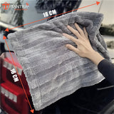 TANTRA Super Absorbent Microfiber Car Towel - 1200 GSM, 40x60 cm, Edgeless Design with Plush Pile, Lint-Free, Grey Twisted Loop Cloth for Drying & Detailing (1 Piece)