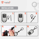 TANTRA TPU Key Cover and Round Keychain Compatible for Tata Nexon | Harrier | Safari | Altroz | Tigor | EV | Punch | Tiago EV Electric 4 Button Smart Key (Grey)