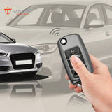 TANTRA Premium TPU Key Cover and Round Key Chain Compatible With Skoda & Volkswagen 3 Button Flip Key | Compatible with Polo, Vento, Jetta, Ameo, Passat, Rapid, Laura, Superb, Octavia, Fabia & Yeti | Full Protection Soft TPU Case | Grey