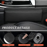 TANTRA Car Seat Gap Filler Organizer - Premium PU Leather Storage Box for Phone color (Black)