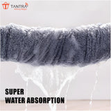 TANTRA Super Absorbent Microfiber Car Towel - 1200 GSM, 40x60 cm, Edgeless Design with Plush Pile, Lint-Free, Grey Twisted Loop Cloth for Drying & Detailing (1 Piece)