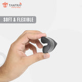 TANTRA TPU Key Cover and Metal Keychain Compatible for innova, Fortuner 2 Button Smart Key (Grey Pack of 1)