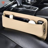 TANTRA Car Seat Gap Filler Organizer - Premium PU Leather Storage Box for Phone ( Beige)