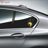 TANTRA  Premium Wolf Gold Metal Car Sticker - Durable & Stylish Auto Emblem for Vehicles - Customizable Designs - Easy Installation - Weather-Resistant & Long-Lasting SIA434