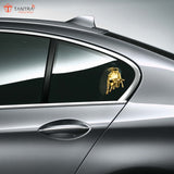 TANTRA Premium Ox Bull Metal Car Sticker - Durable & Stylish Auto Emblem for Vehicles - Customizable Designs - Easy Installation - Weather-Resistant & Long-Lasting Golden SIA421