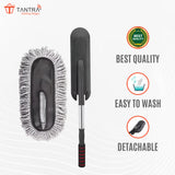 TANTRA Car Duster with Extendable Long Handle – Scratch-Free Microfiber Car Cleaning Tool for Exterior Shine