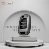 TANTRA TPU Key Cover  Compatible with MG Hector, 3 Button Flip Key (Grey)