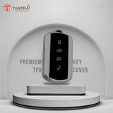TANTRA TPU Key Cover Compatible with Tata Curvv | Curvv EV Electric 4 Button Smart Key (Grey)