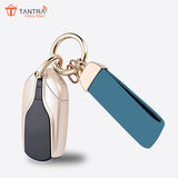 TANTRA Premium Leather Keychain - Stylish Genuine Leather Key Ring for All Car Key Durable & Elegant Key Holder