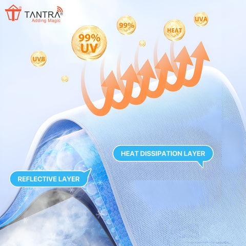 TANTRA  Car Windshield Sun Shade Protector - Foldable Car Shades for Windows