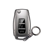 TANTRA Premium TPU Key Cover and Round Key Chain Compatible With Mahindra XUV300 & Alturas G4 3 Button Flip Key | Full Protection Soft TPU Key Case Cover | Scratch Resistant Premium Finish