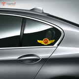TANTRA Premium Winged King Crown Metal Car Sticker - Durable & Stylish Auto Emblem for Vehicles - Customizable Designs - Easy Installation - Weather-Resistant & Long-Lasting Multicolor SIA428
