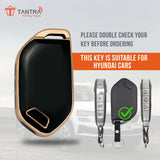 TANTRA TPU Key Cover and Metal Key Chain Compatible With Kia Carnival 7 Button Flip Key (Black)