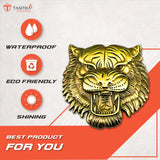 TANTRA Premium Tiger Metal Car Sticker - Durable & Stylish Auto Emblem for Vehicles - Customizable Designs - Easy Installation - Weather-Resistant & Long-Lasting Gold SIA431