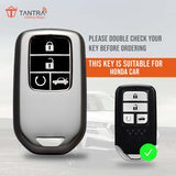 TANTRA TPU Key Cover Compatible With Honda Amaze | City | Civic 2023 2024 4 Button Flip Key (Grey)