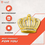 TANTRA  Premium Crown Metal Car Sticker - Durable & Stylish Auto Emblem for Vehicles - Customizable Designs - Easy Installation - Weather-Resistant & Long-Lasting Gold SIA430