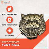 TANTRA  Premium Tiger Metal Car Sticker - Durable & Stylish Auto Emblem for Vehicles - Customizable Designs - Easy Installation - Weather-Resistant & Long-Lasting Bronze SIA433