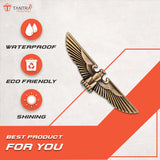 TANTRA Premium Eagle Fender Metal Car Sticker - Durable & Stylish Auto Emblem for Vehicles - Customizable Designs - Easy Installation - Weather-Resistant & Long-Lasting Gold SIA427
