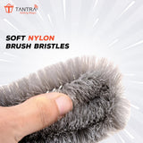 TANTRA Car Wheel Rim Brush – Heavy Duty Wheel Cleaner with Ergonomic Grip