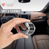 TANTRA Premium TPU Key Cover and Round Key Chain Compatible With Skoda & Volkswagen 3 Button Flip Key | Compatible with Polo, Vento, Jetta, Ameo, Passat, Rapid, Laura, Superb, Octavia, Fabia & Yeti | Full Protection Soft TPU Case | Grey