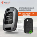 TANTRA TPU Key Cover  Compatible with MG Hector, 3 Button Flip Key (Grey)