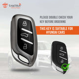 TANTRA TPU Key Cover and Round Key Chain Compatible with MG ZS EV Electric | Astor 3 Button Flip Key (Grey)